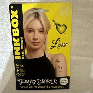 Inkbox Temporary Tattoos, Travis Barker, Love, Heart‎ With Dagger